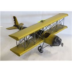 EXTRA LARGE METAL WAR BI-PLANE DECOR