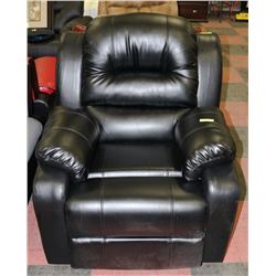 NEW 36" BLACK LEATHERETTE ROCKER RECLINER
