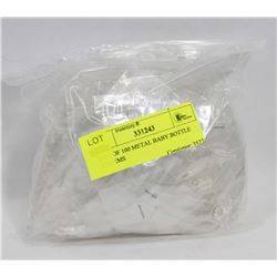 BAG OF 100 METAL BABY BOTTLE CHARMS