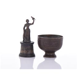 Grouping of A Miniature Bronze Falconer