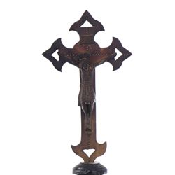 Bronze Cross Depicting The Crucifixion