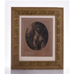 19th Century Engraving. Men Peeking