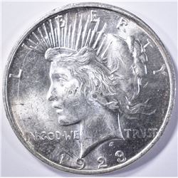 1923-D PEACE DOLLAR, CH BU