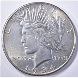 1934 PEACE DOLLAR, CH BU
