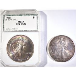 2 AMERICAN SILVER EAGLES