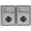 Image 1 : 2-1965 JEFFERSON NICKELS, NGC MS-66