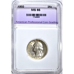 1932 WASHINGTON QUARTER, APCG GEM BU