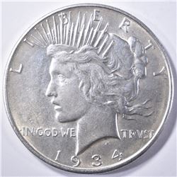 1934-D PEACE DOLLAR CH AU