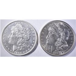 1904-O & 1921-D MORGAN DOLLARS  BU