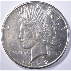 1922-S PEACE DOLLAR, CH BU