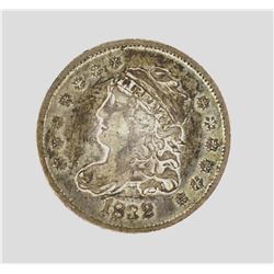 1832 CAPPED HALF DIME, VF