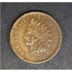 1908-S INDIAN CENT, VF