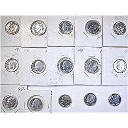 (15) GEM PROOF ROOSEVELT DIMES: