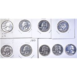 (9) GEM PROOF SILVER WASHINGTON