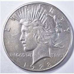 1928 PEACE DOLLAR  AU CLEANED
