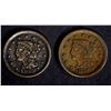 Image 1 : 1851 XF & 1853 VF++ LARGE CENTS