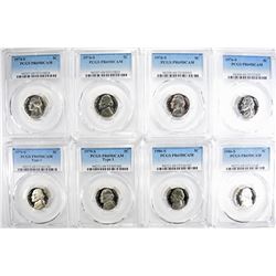 8 JEFFERSON NICKELS PCGS PR-69 DCAM
