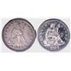 Image 1 : 1854 WITH ARROWS & 1857 SEATED QUARTERS, XF