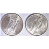 Image 2 : 1923 & 24 PEACE DOLLARS CH BU