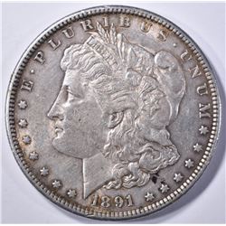 1891-S MORGAN DOLLAR, CH BU