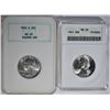 Image 1 : 1941 ANACS MS-65 & 40-S NGC MS-65 WASH. QUARTERS