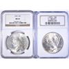 Image 1 : 1922 & 23 PEACE DOLLARS NGC MS-63
