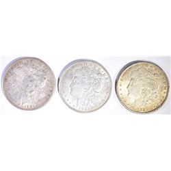1921-P,D,S MORGAN DOLLARS AU BU