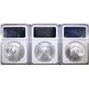 Image 2 : 2012, 13 & 14 AMERICAN SILVER EAGLES, NGC MS-70