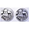 Image 1 : 2-2019 TUVALU 1oz SILVER CLONE TROOPER $2 COINS