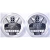 Image 1 : 2-2018 TUVALU 1oz SILVER DEADPOOL $1 COINS