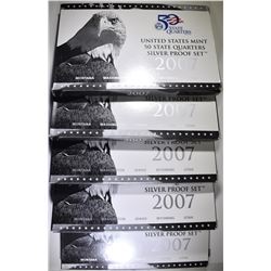 5-2007 U.S. SILVER QUARTER PROOF SETS