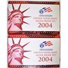 Image 1 : 2-2004 U.S. SILVER PROOF SETS