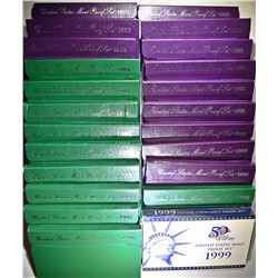 U.S. PROOF SETS FROM THE 1990'S