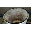 Image 2 : HAND HAMMERED GALVANIZED COAL BUCKET AND HAND HAMMERED GOLD PAN