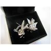 Image 2 : PAIR OF DISNEY EARRINGS AND STERLING FLOWER PENDANT