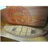 Image 2 : DOVETAIL WOOD BOX AND NOVELTYY CANOE CRIB BOARD AND MOSAIC TILES