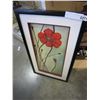Image 2 : RED FLOWER PRINT IN SHADOW BOX FRAME