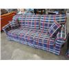Image 2 : MULTI COLOURED PLAID 3 SEAT SOFA AND CHAIR