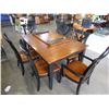 Image 2 : MODERN DINING TABLE W/ 6 CHAIRS AND 1 LEAF