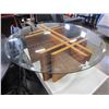 Image 2 : TEAK GLASSTOP COFFEE TABLE