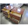 Image 2 : PAIR OF 2 DRAWER MAHOGANY NIGHTSTANDS