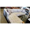 Image 1 : 2 PIECE GREY FABRIC MODERN SECTIONAL BY GUS MODERN