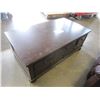 Image 1 : ASHLEY FLOOR MODEL RECTANGULAR DARK FINISH COFFEE TABLE WITH STORAGE RETAIL $874