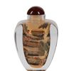 Image 1 : Large, Vintage Chinese Reverse Painted Snuff Bottle "Chinese Village Scenes"