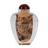 Image 3 : Large, Vintage Chinese Reverse Painted Snuff Bottle "Chinese Village Scenes"
