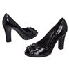 Image 1 : Fendi Black Patent Leather Peep Toe Buckle Heels