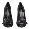 Image 2 : Fendi Black Patent Leather Peep Toe Buckle Heels