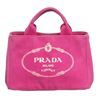 Image 1 : Prada Pink Canvas Canapa Shopping Tote Bag