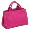 Image 3 : Prada Pink Canvas Canapa Shopping Tote Bag
