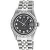 Image 2 : Rolex Mens Stainless Steel Rhodium String Diamond 36MM Datejust Wristwatch